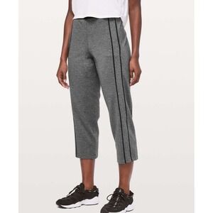 Lululemon Light Strides Crop Pants Women 10 Heathered Core Dark Grey Active $118